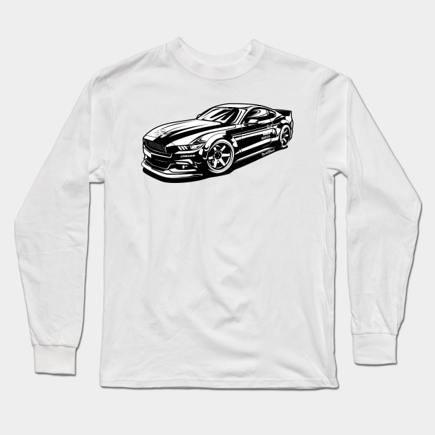 Mustang shelby gt 2015 Long Sleeve T-Shirt by ASAKDESIGNS